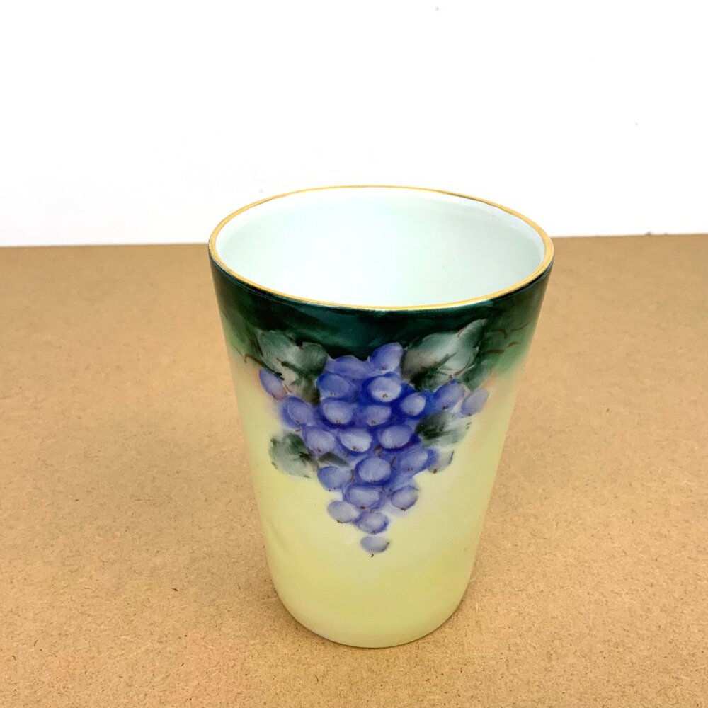 Vintage TK Czechoslovakia Hand Painted Porcelain Tumbler 4" Tall - Picture 4 of 16